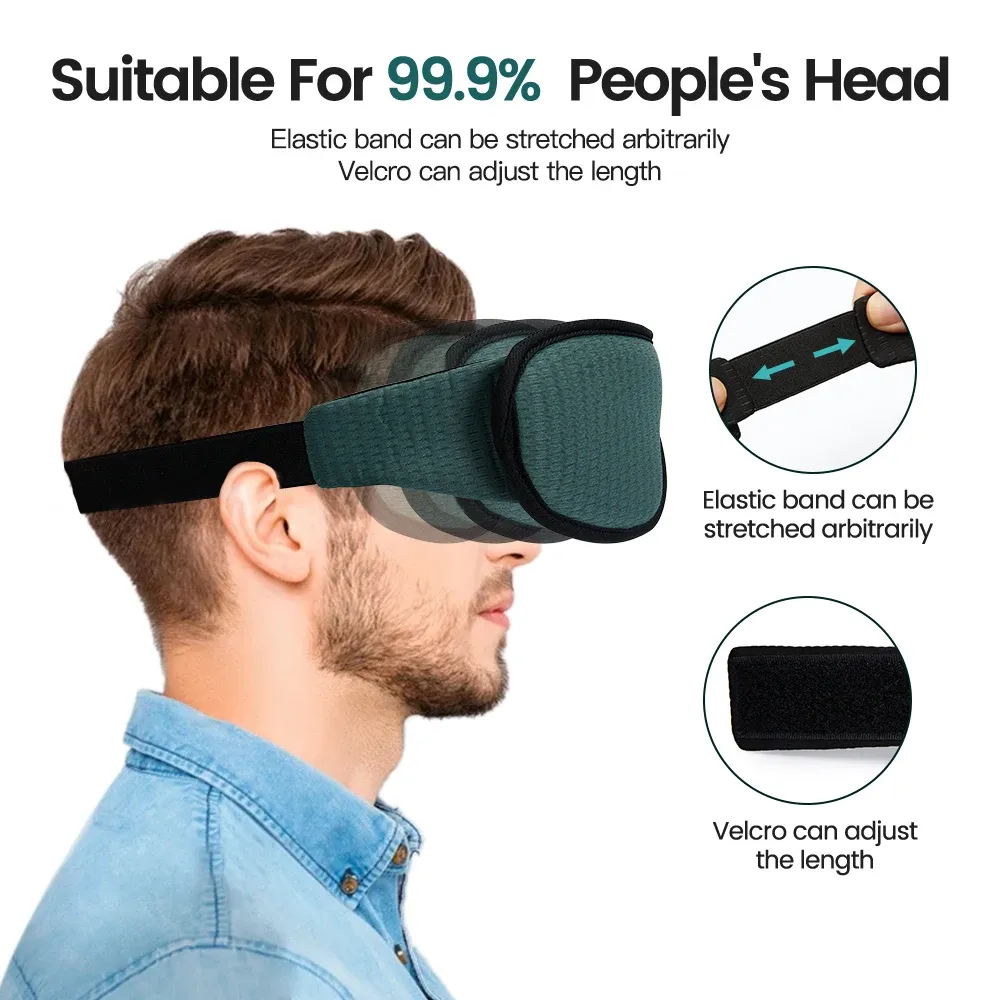 Masque de sommeil 3D occultant pour les yeux, doux et respirant, idéal pour le voyage 5