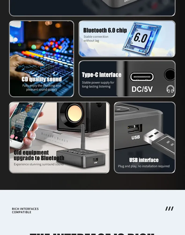 Récepteur audio Bluetooth en situation