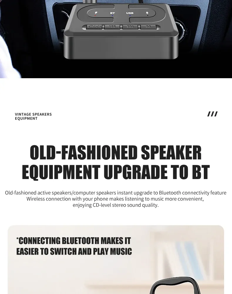 Récepteur audio Bluetooth utilisation