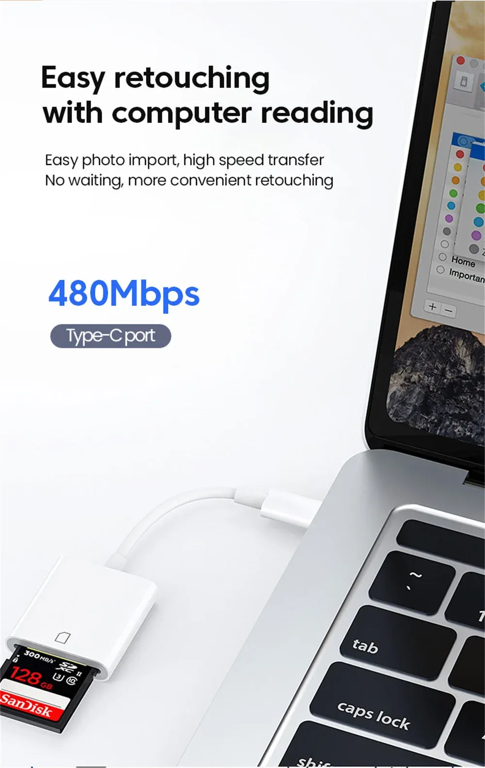 Hub USB-C utilisé avec un smartphone