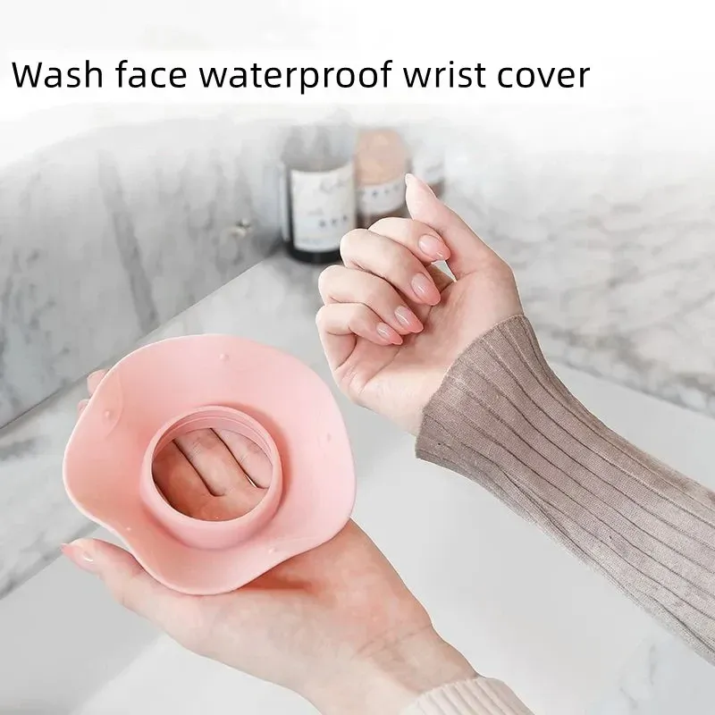 Bracelets anti-éclaboussures en silicone imperméables pour le lavage du visage et des cheveux, lot de 2 - Image 1