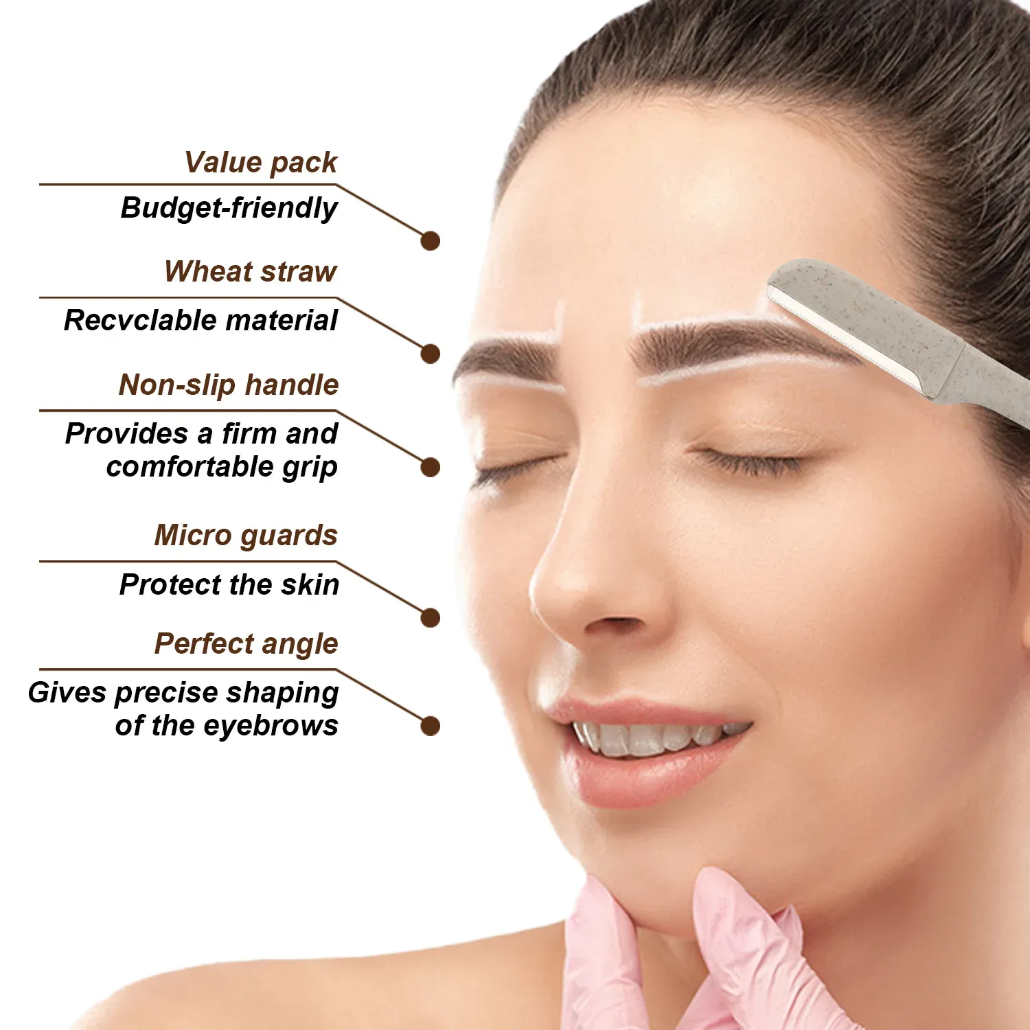Tondeuse à sourcils en paille de blé en situation