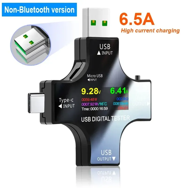 Testeur USB Type-C PD avec compteur de capacité numérique 8 A, moniteur de tension et de courant, compatible charge rapide QC3.0 8