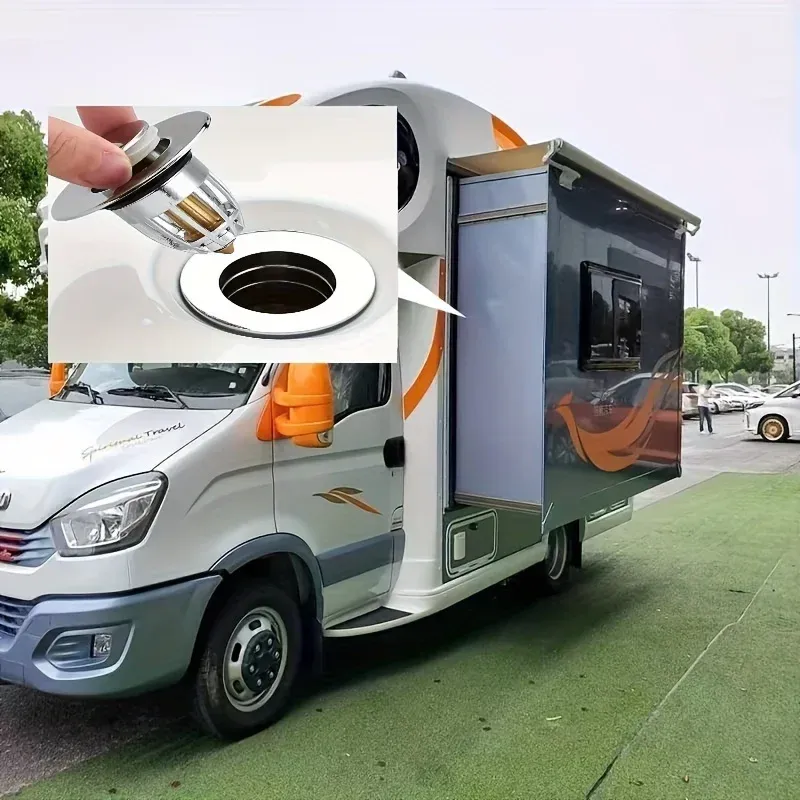 Bonde universelle pour lavabo avec filtre pop-up chromé et attrape-cheveux, installation facile 3