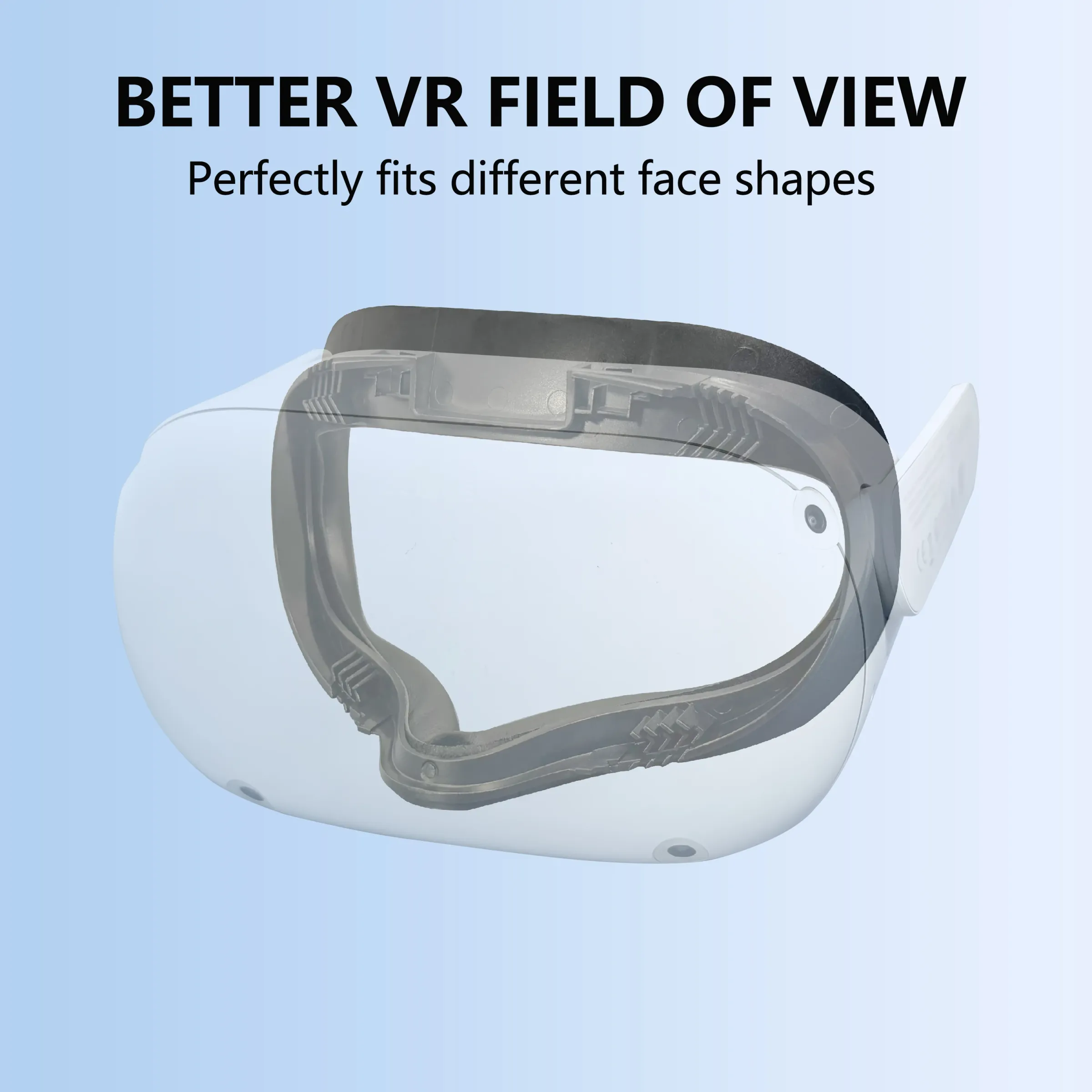 Accessoire de remplacement pour support facial et masque oculaire compatible avec Meta/Oculus Quest 2, en soie glacée ou cuir PU 2