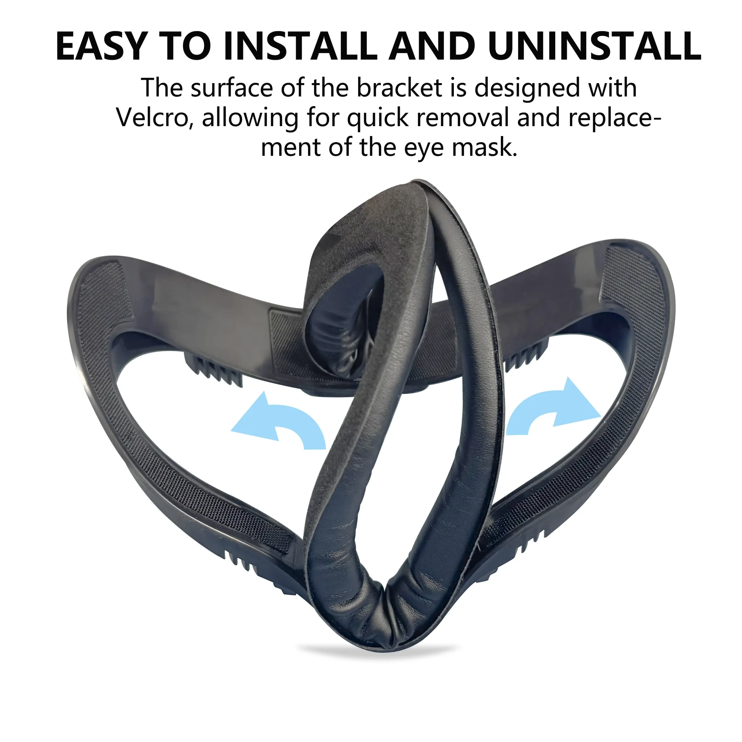 Accessoire de remplacement pour support facial et masque oculaire compatible avec Meta/Oculus Quest 2, en soie glacée ou cuir PU 4