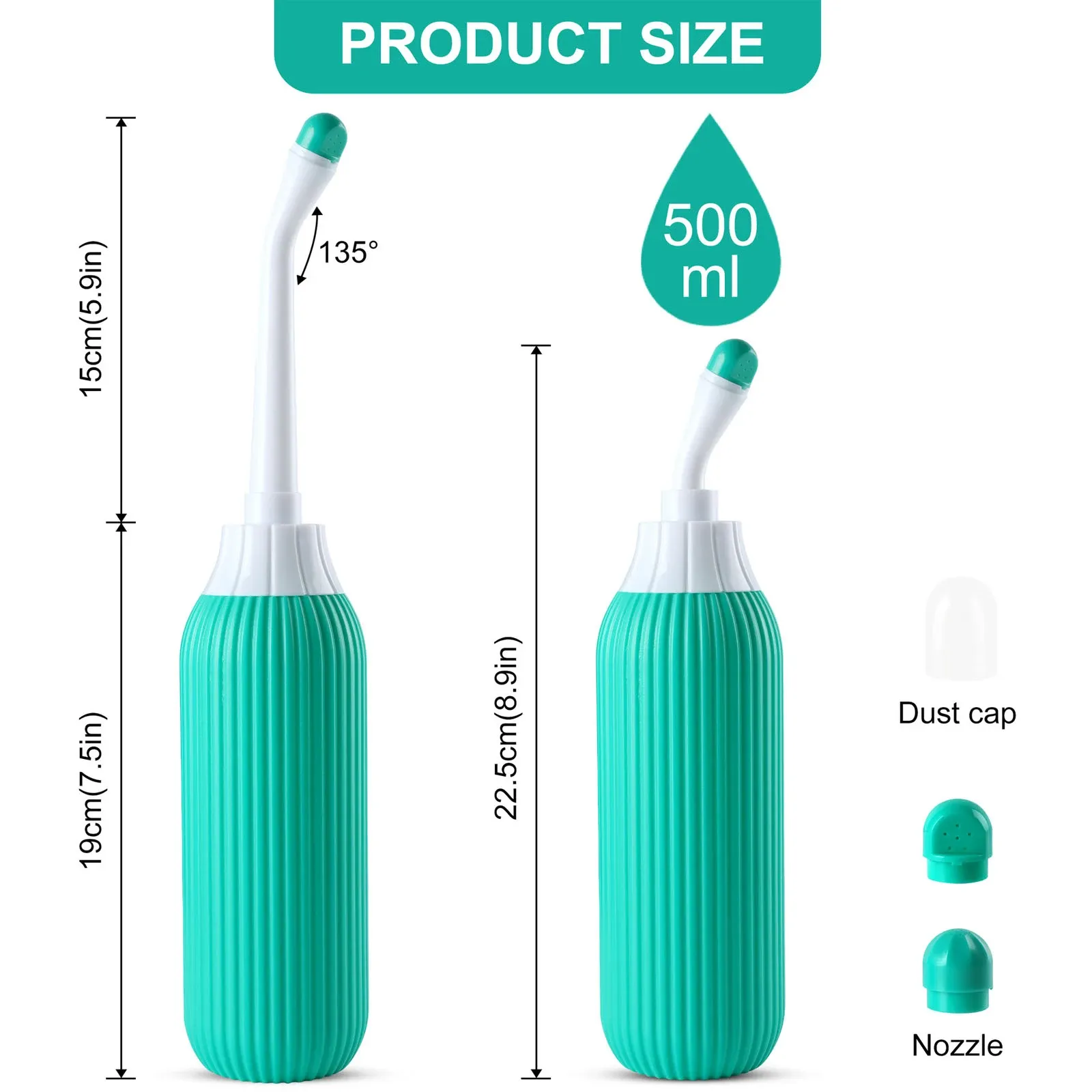 Bidet portable de voyage à jet, 500 ml, pour femmes enceintes, bouteille de lavage pour bébé et maman 2