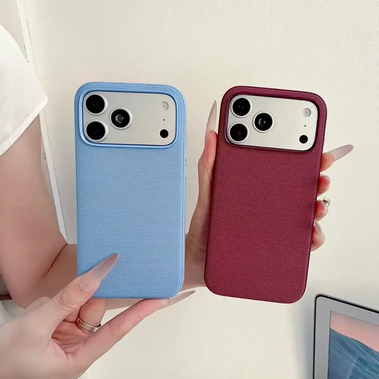 Coque tissée haute qualité pour iPhone Pro Max compatible MagSafe 2