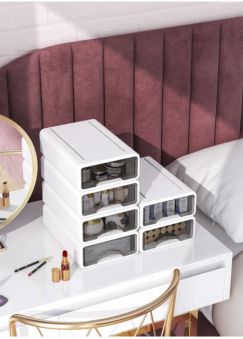Boîte de rangement avec tiroir, finitions soignées