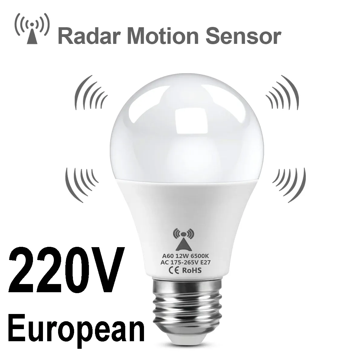 Veilleuse à détection de mouvement intelligente pour salle de bain et porte, capteur radar, éclairage 85-265 V pour la décoration de la maison et chambre 7