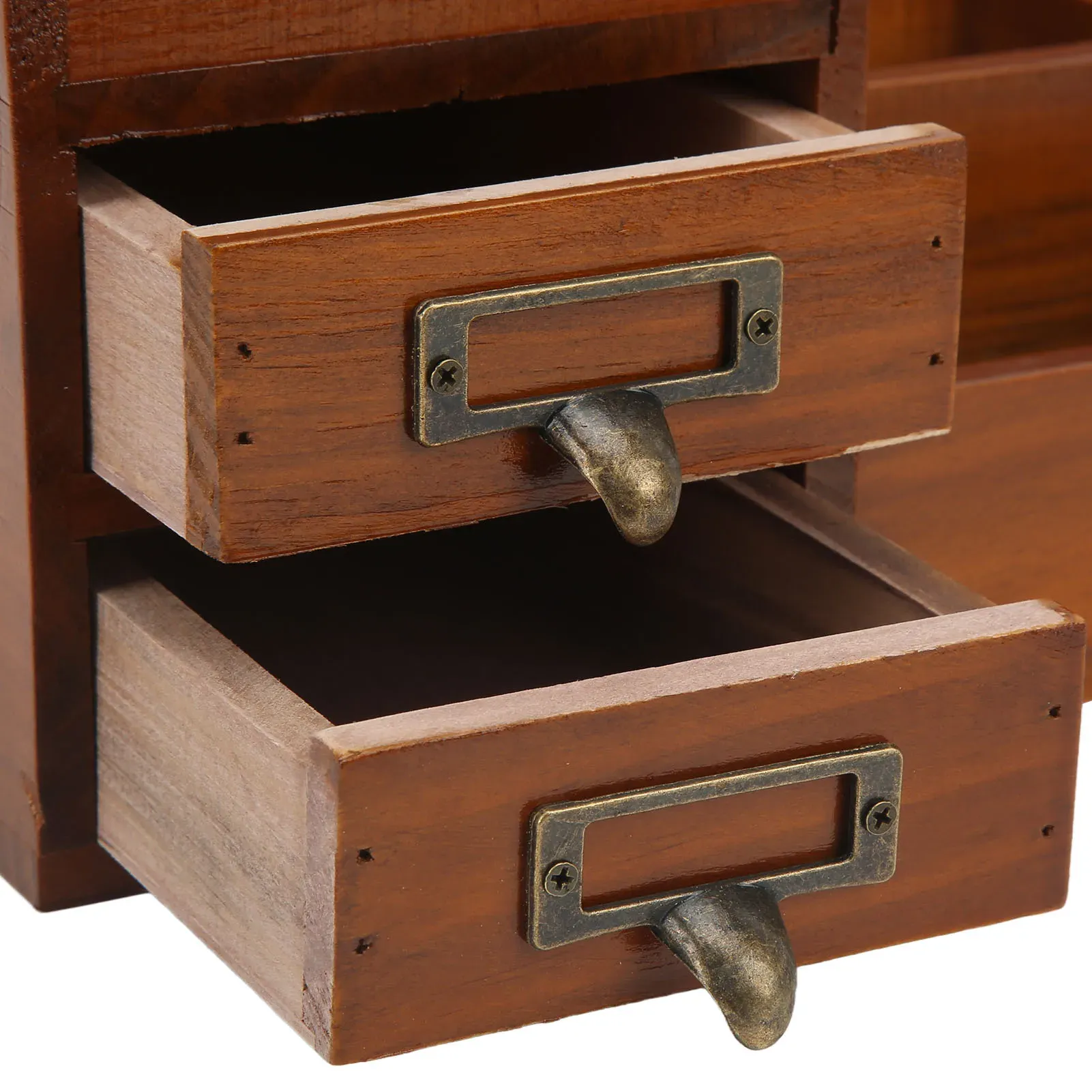 Armoire de rangement rétro en bois multicouche pour cosmétiques et maquillage – MELJewelry 6