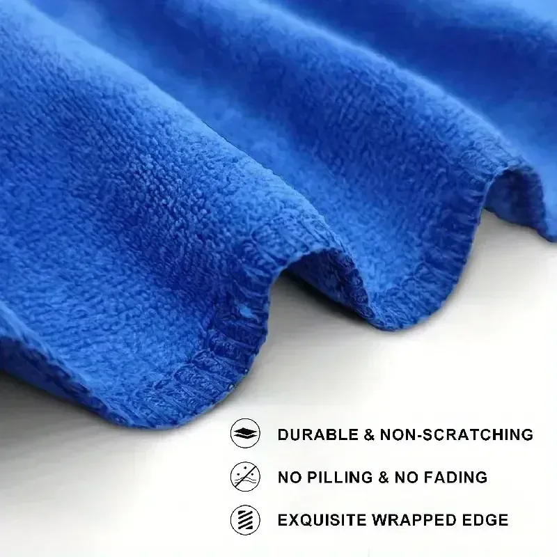 Chiffons de nettoyage en microfibre non pelucheux, lavettes de nettoyage réutilisables, super absorbants pour vitres de voiture 6