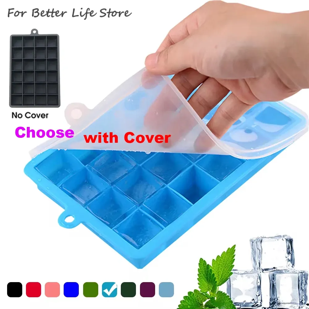 Moule à glaçons en silicone 24 cavités avec ou sans couvercle, pour glaçons carrés, purées, fromages et gelées