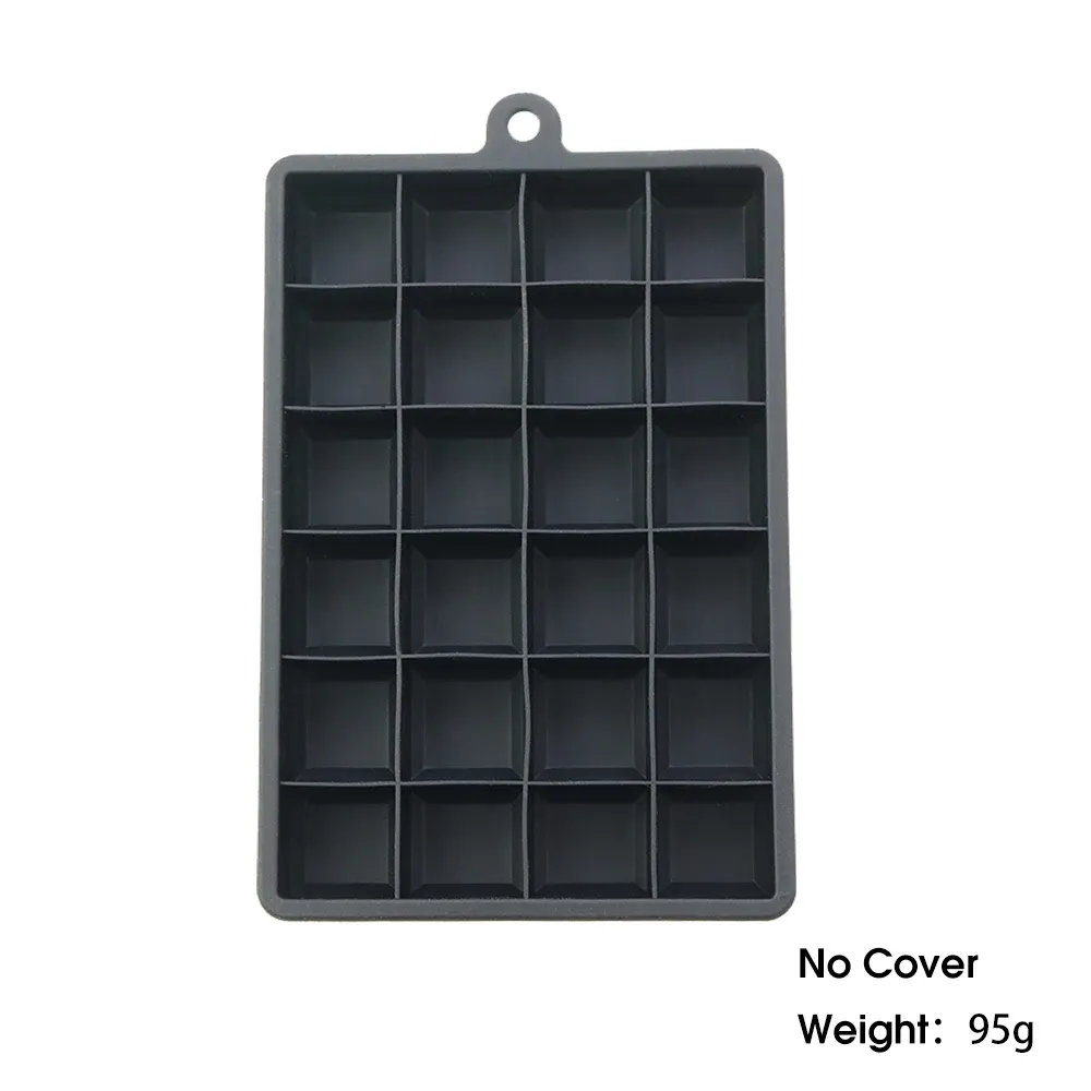 Moule à glaçons en silicone 24 cavités avec ou sans couvercle, pour glaçons carrés, purées, fromages et gelées 18