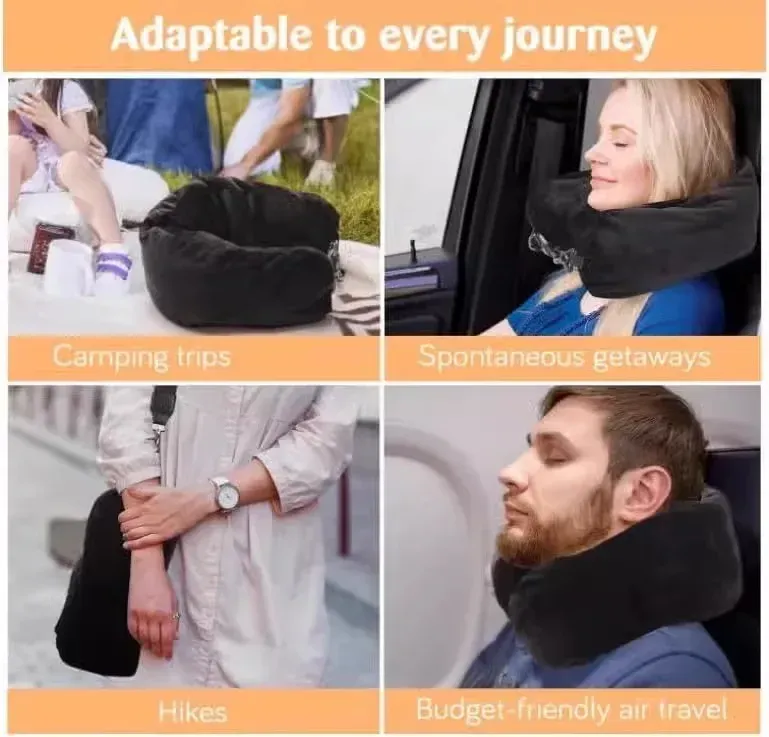 Oreiller de voyage cervical, détail de la forme