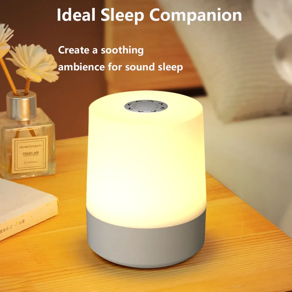Veilleuse LED tactile USB rechargeable avec télécommande, lampe de table à 3 couleurs et intensité variable pour chevet 6