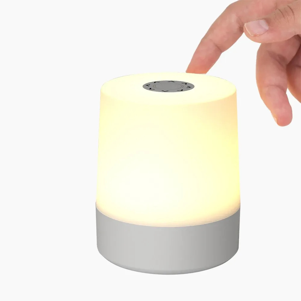 Veilleuse LED tactile USB rechargeable avec télécommande, lampe de table à 3 couleurs et intensité variable pour chevet 8