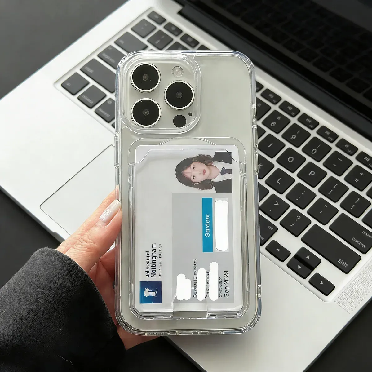 Porte-cartes magnétique transparent, vue d'ensemble
