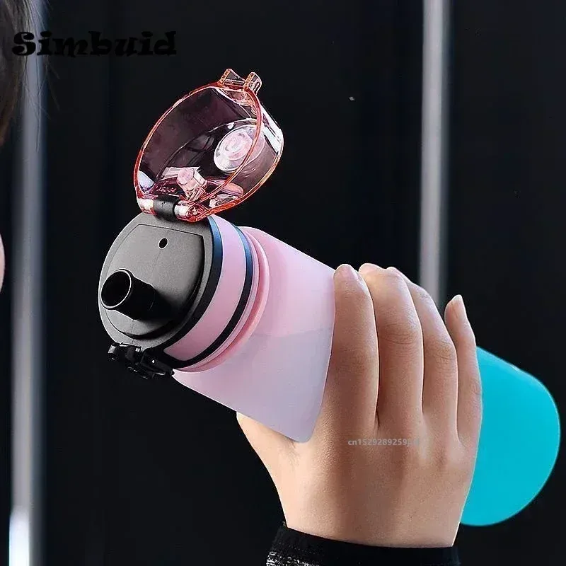 Gourde de sport en plastique colorée, grande capacité, 1 litre 4