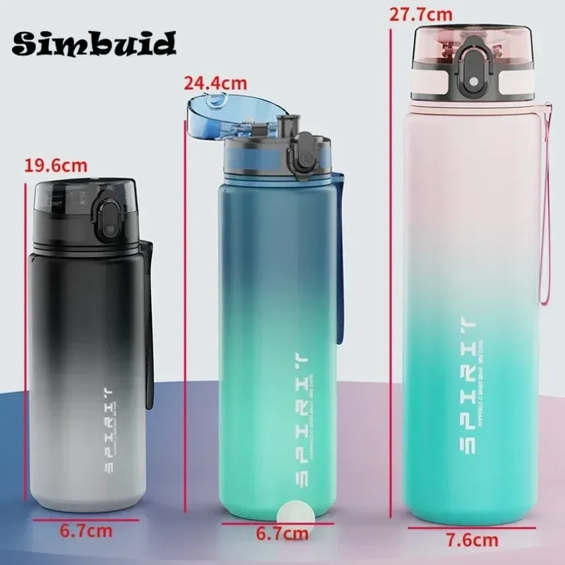Bouteille d'eau de sport colorée, vue principale
