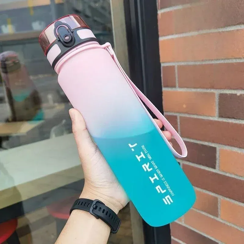 Gourde de sport en plastique colorée, grande capacité, 1 litre 10