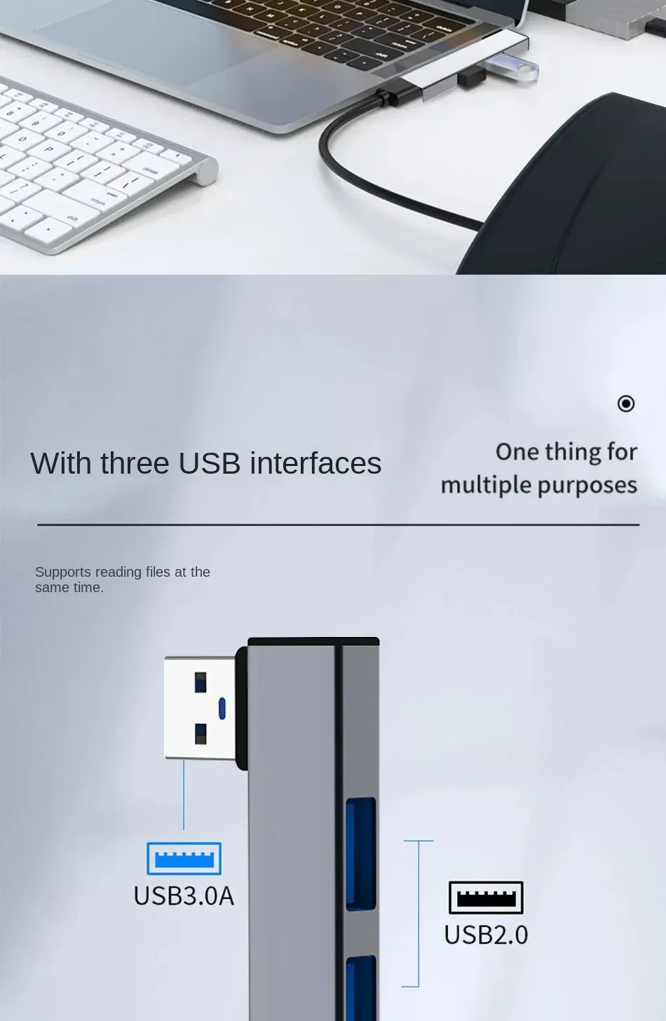 Hub USB 3 en 1 utilisation quotidienne