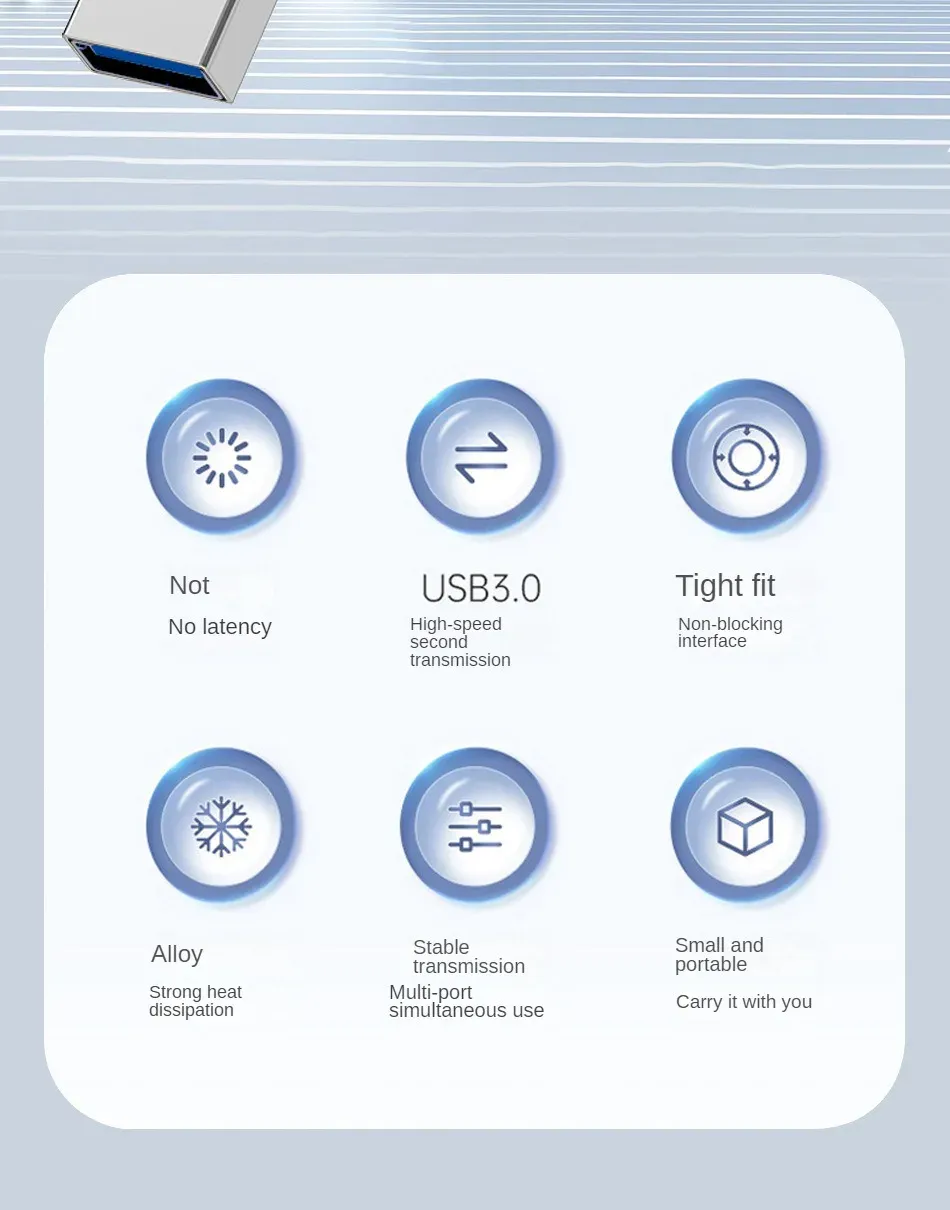 Hub USB 3 en 1 design compact