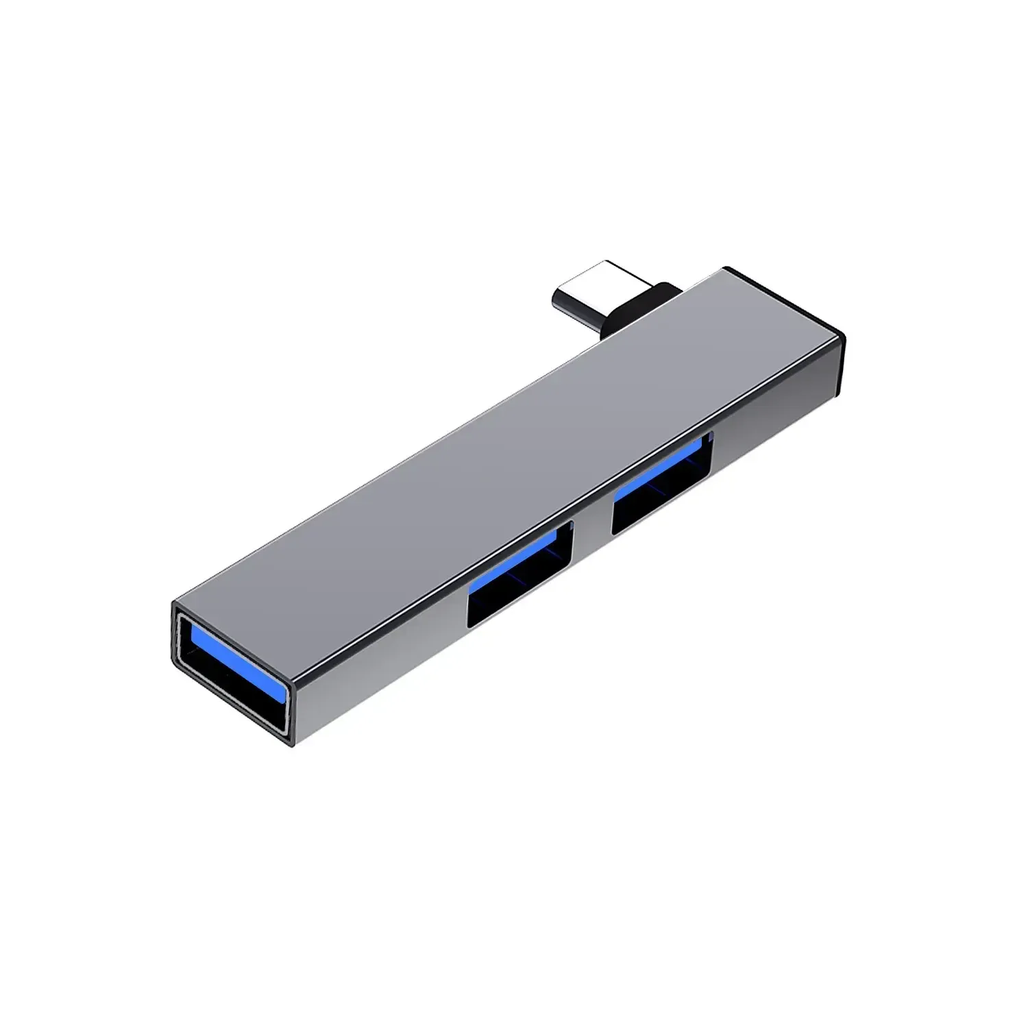 Hub USB 3 en 1 OTG USB 3.0 / Type-C 3.0 vers 3 ports USB, vitesse 5 Gbps, hub 3 ports Type-C pour PC, ordinateur portable et notebook 8