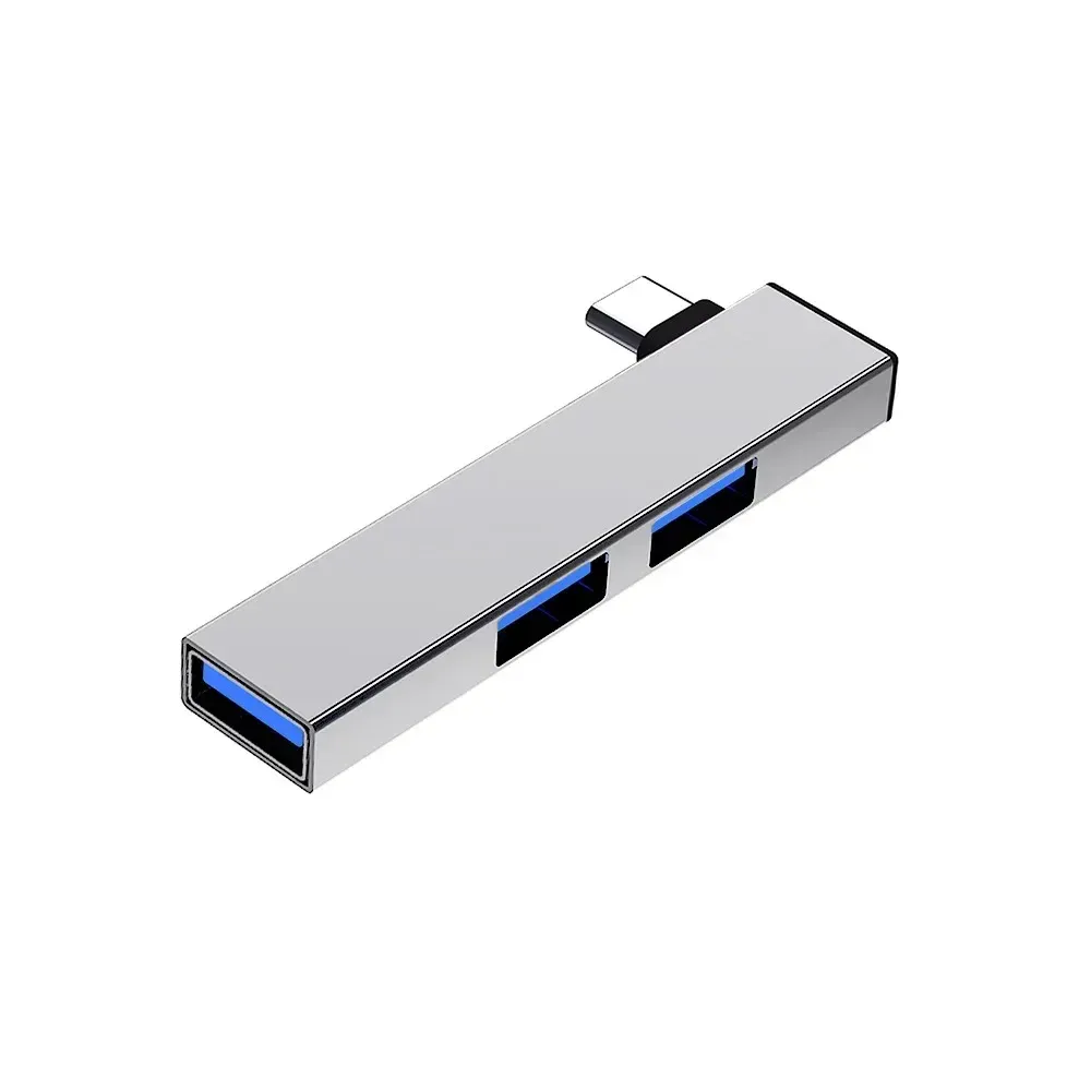 Hub USB 3 en 1 OTG USB 3.0 / Type-C 3.0 vers 3 ports USB, vitesse 5 Gbps, hub 3 ports Type-C pour PC, ordinateur portable et notebook 7