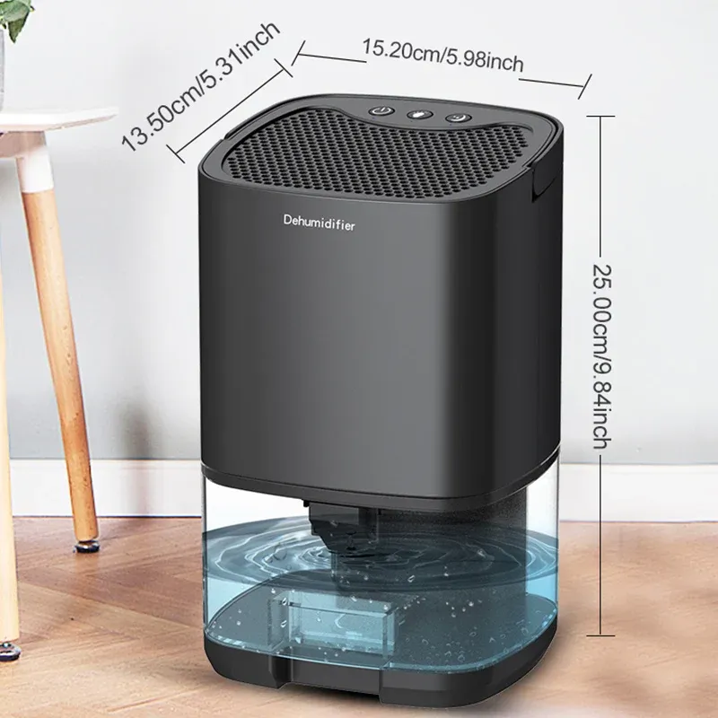 Déshumidificateur d'air portable silencieux, absorbeur d'humidité pour la maison et la chambre, prise UE/US 6