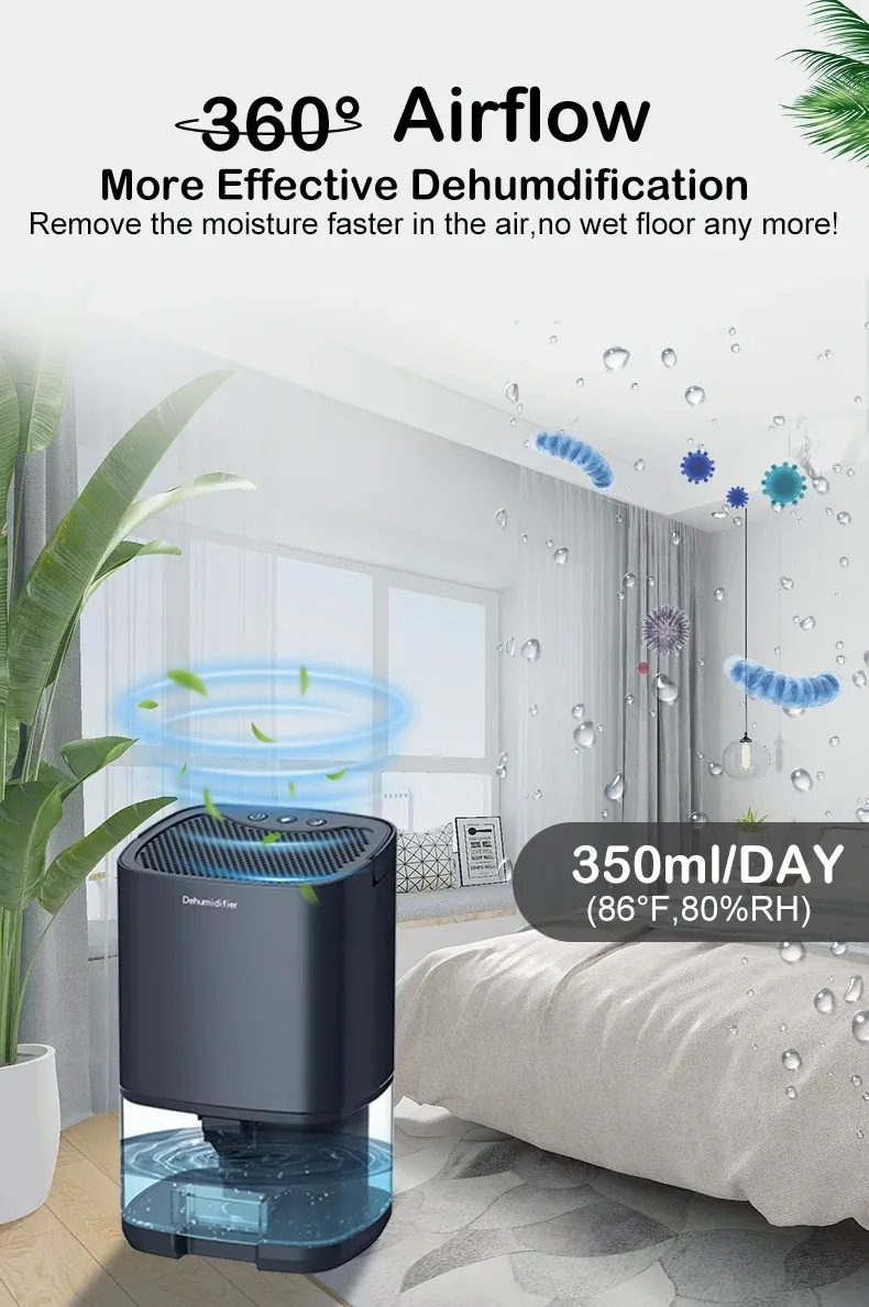 Déshumidificateur d'air portable dans un espace de vie