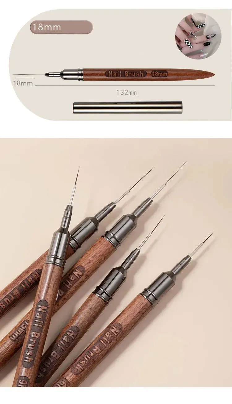 Pinceau à ongles pour finitions délicates