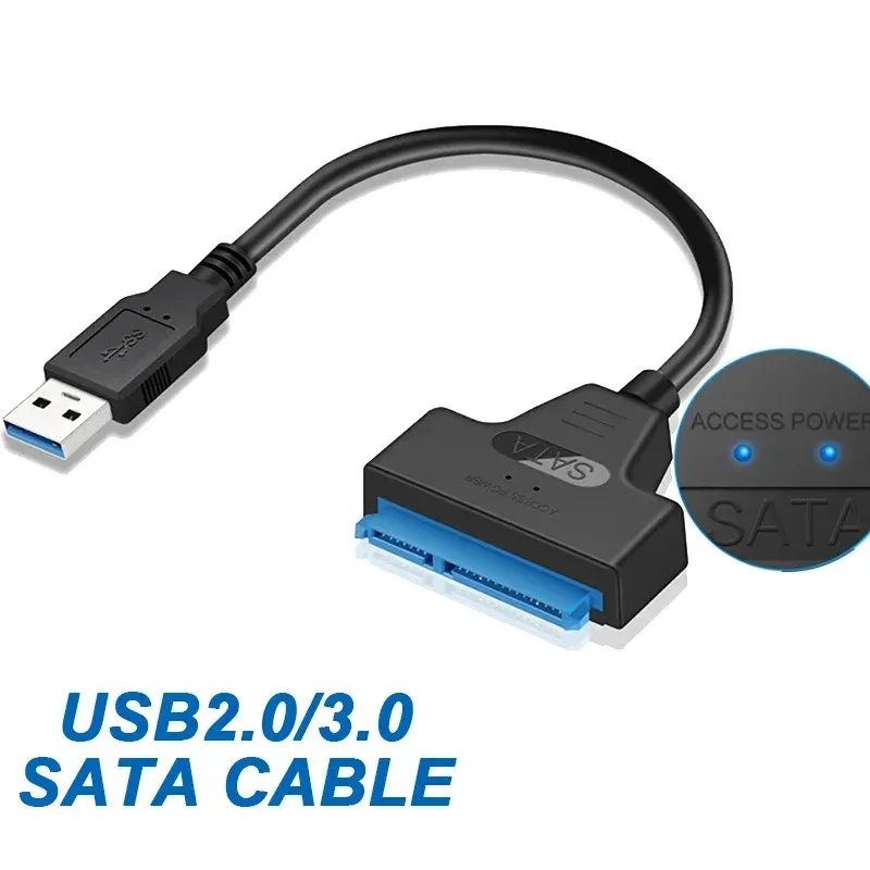 Câble d'extension USB 3.0 / 2.0 vers SATA, 20 à 50 cm, adaptateur pour disque dur externe SSD et HDD 2,5 pouces, marque amaran 2