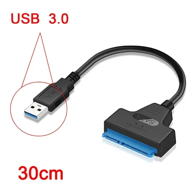 Câble d'extension USB 3.0 / 2.0 vers SATA, 20 à 50 cm, adaptateur pour disque dur externe SSD et HDD 2,5 pouces, marque amaran 9
