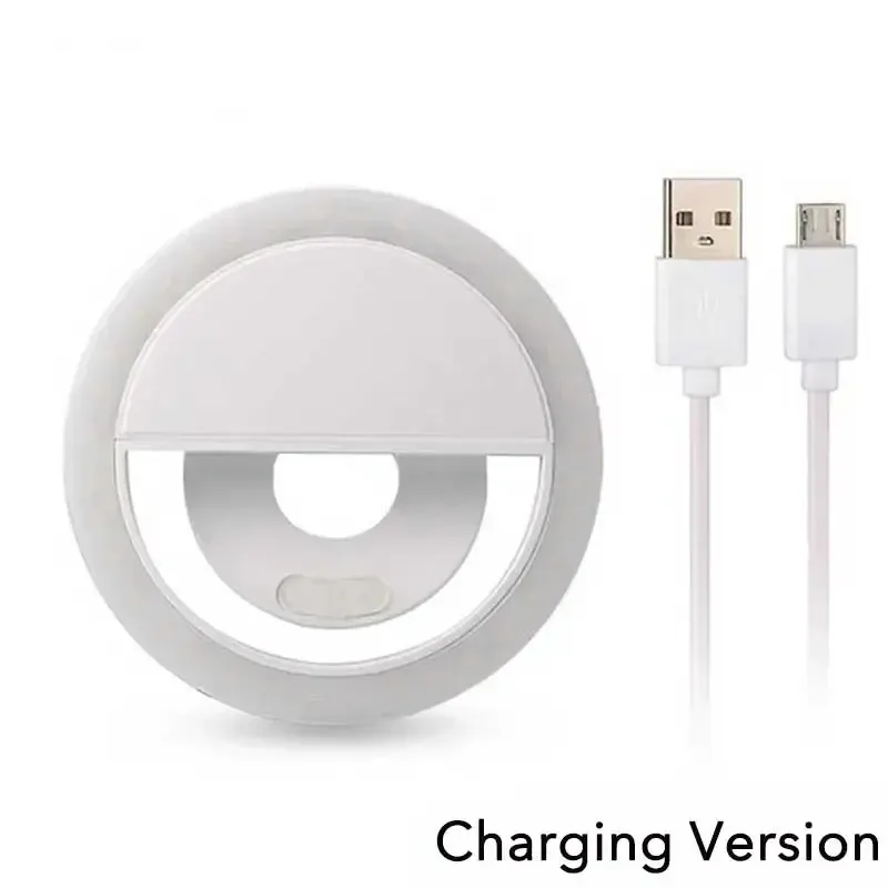 Anneau lumineux LED pour selfie à charge USB, compatible iPhone, Samsung, Xiaomi et Huawei 7
