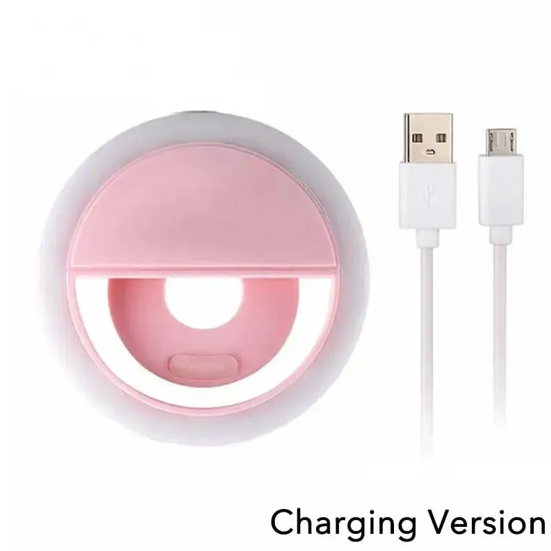 Anneau lumineux LED pour selfie à charge USB, compatible iPhone, Samsung, Xiaomi et Huawei 9