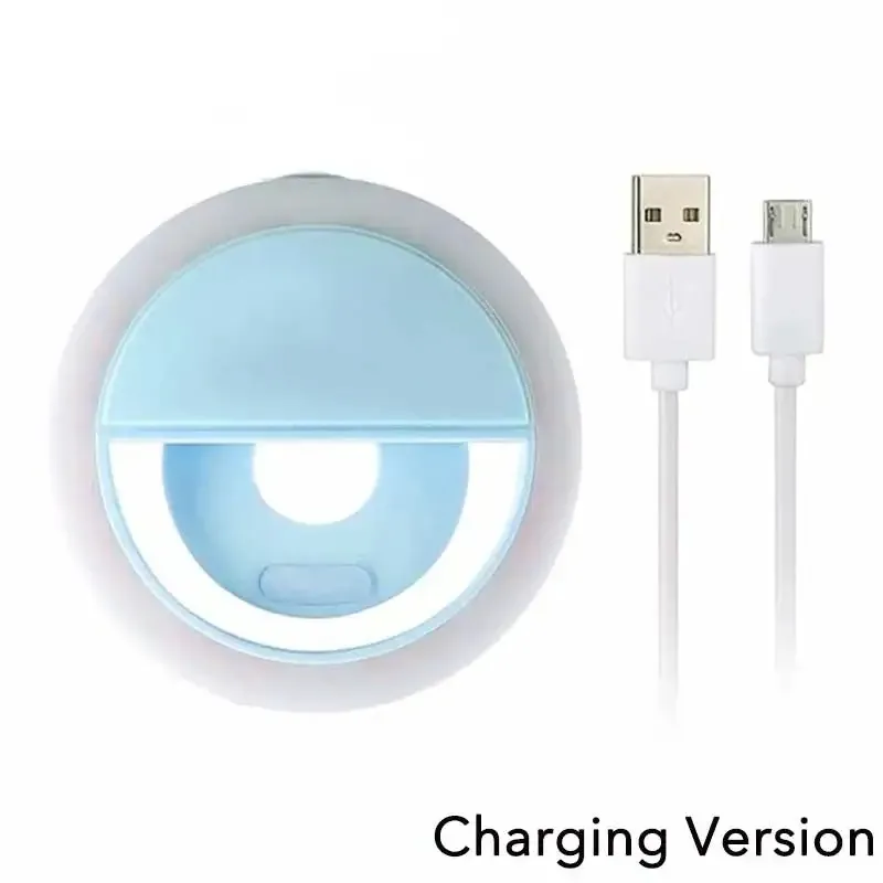 Anneau lumineux LED pour selfie à charge USB, compatible iPhone, Samsung, Xiaomi et Huawei 10