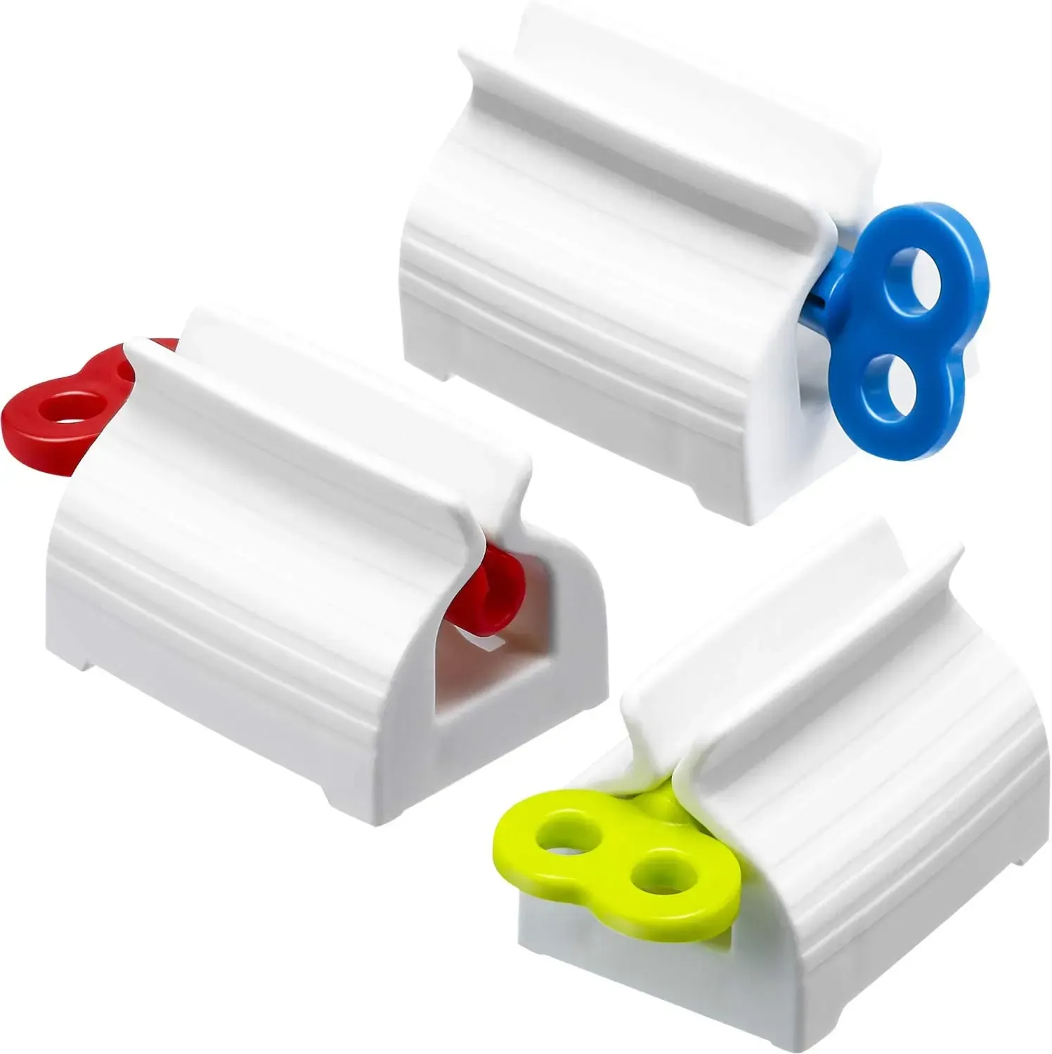 Détail du mécanisme rotatif du presse-tube de dentifrice