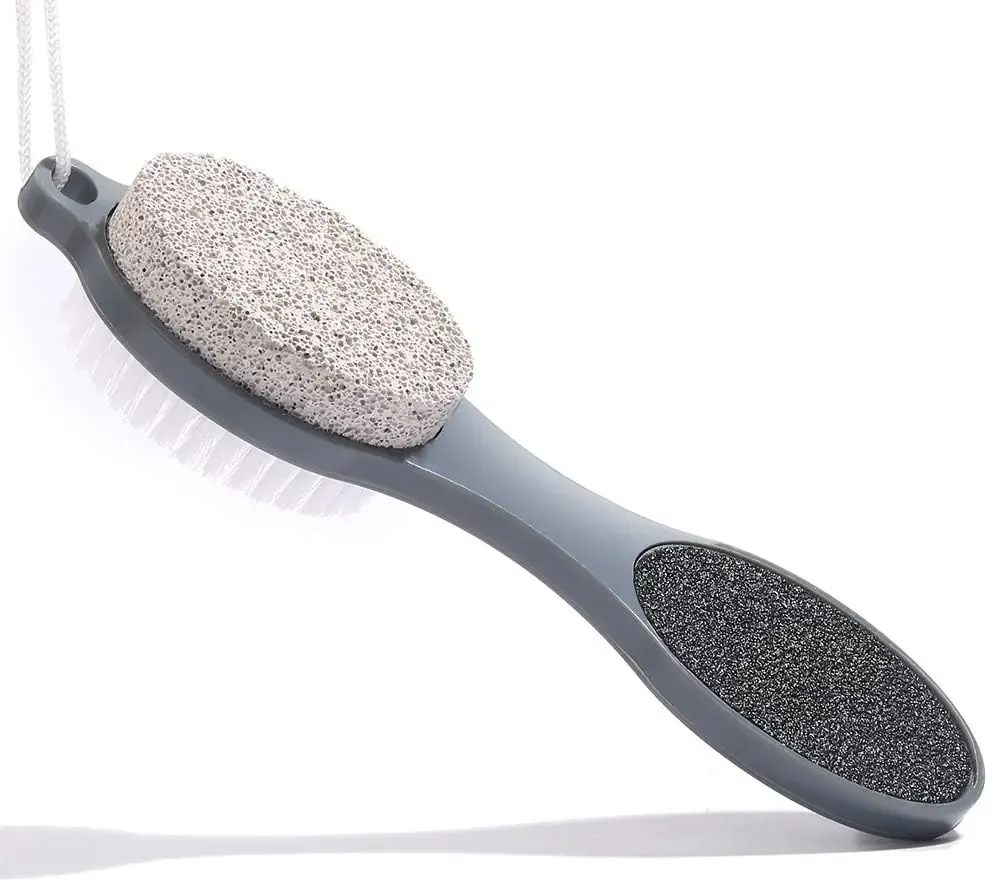 Kit de pédicure 4 en 1 : brosse à récurer, lime, râpe et pierre ponce pour les pieds, avec brosse de nettoyage des ongles 8
