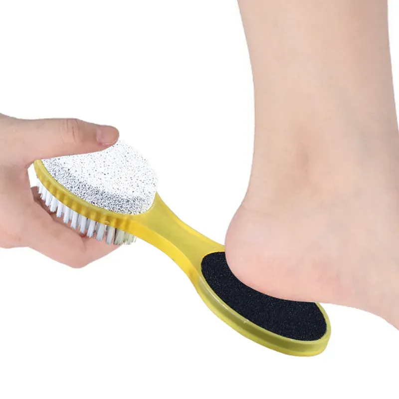 Kit de pédicure 4 en 1 : brosse à récurer, lime, râpe et pierre ponce pour les pieds, avec brosse de nettoyage des ongles 7