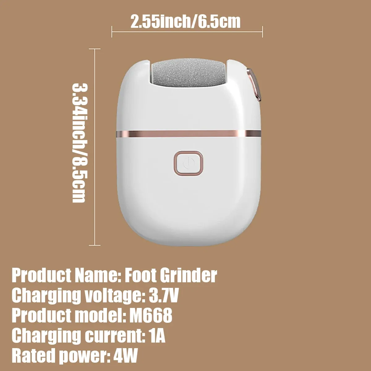 Nettoyeur électrique pour les pieds rechargeable et portable, éliminateur de callosités avec 2 têtes de ponçage à granulométries différentes, outil professionnel pour les soins des pieds 2