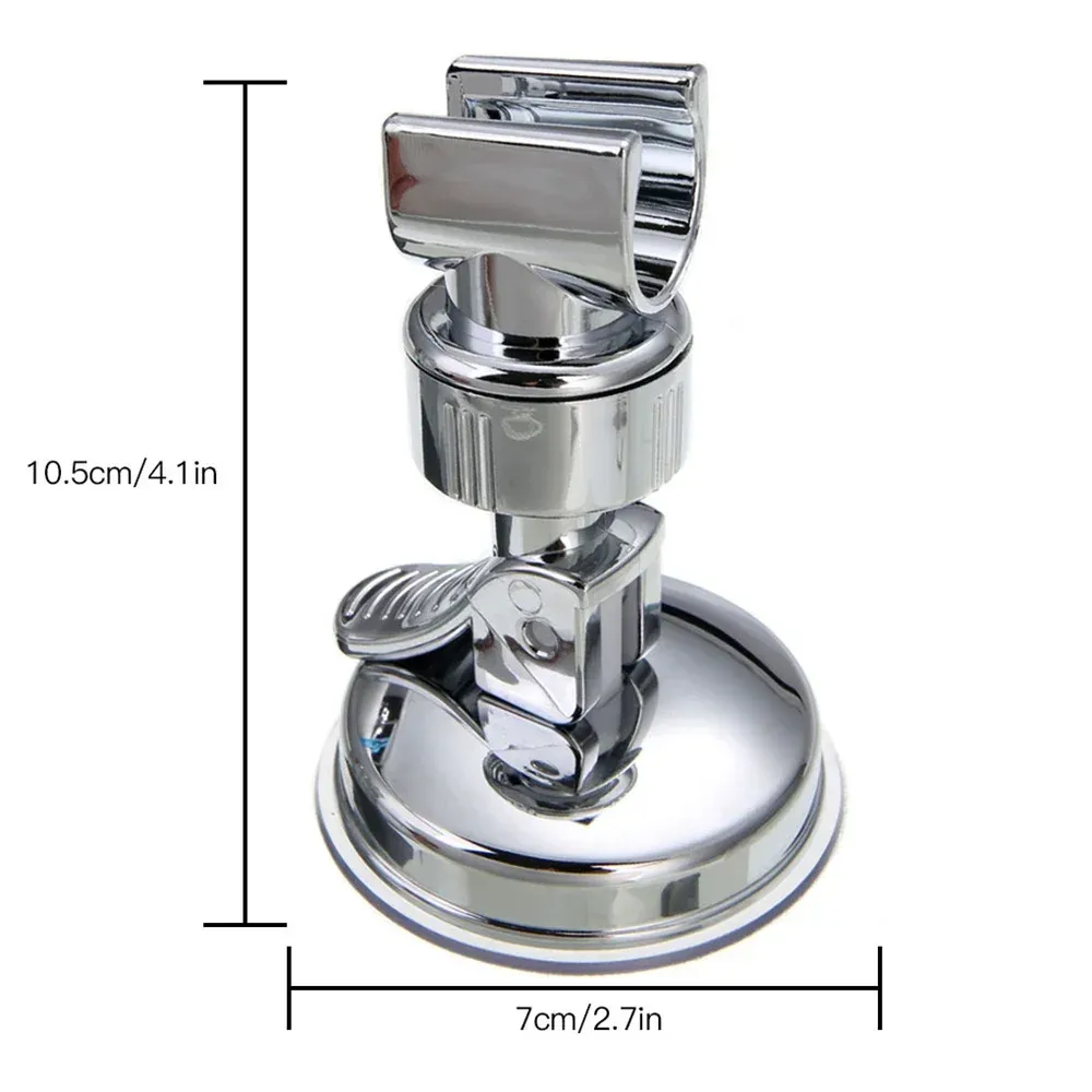 Support mural réglable à 360° pour pomme de douche, avec ventouse, sans perçage 6