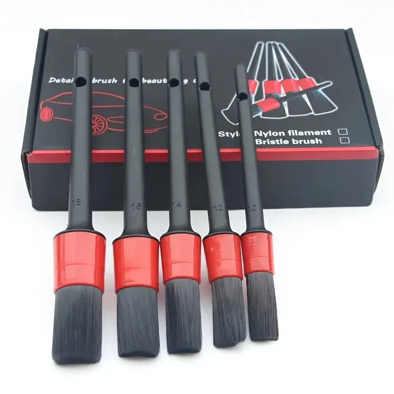 Ensemble de brosses de détailing automobile pour tableau de bord, grilles d'aération et jantes 7