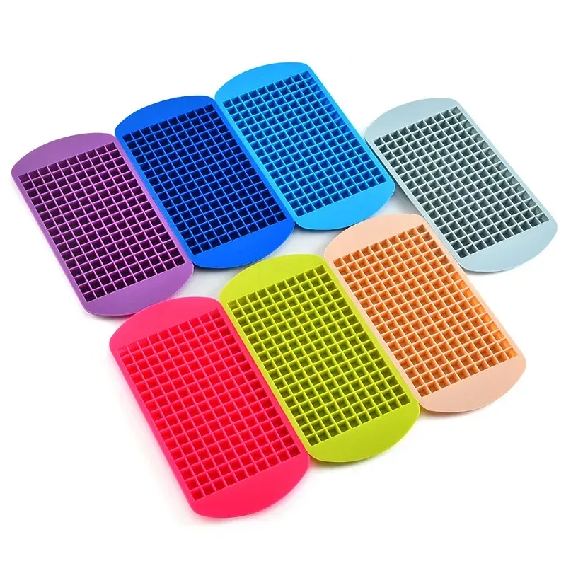 Bac à glaçons en silicone flexible, 160 grilles, mini plateau carré pour machine à glaçons 6