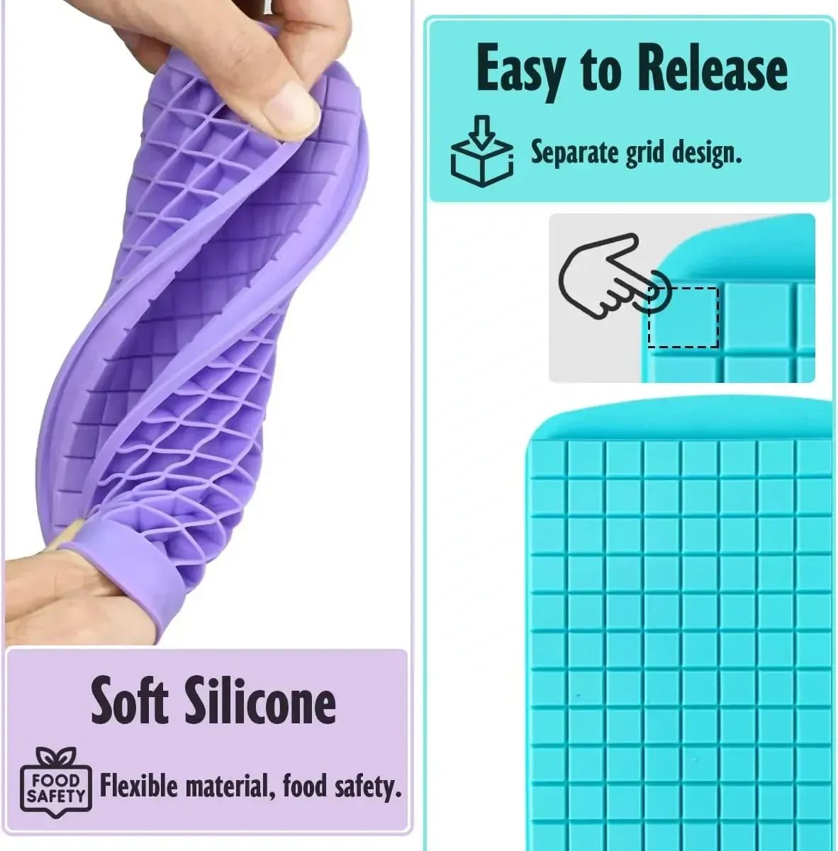 Plateau à glace en silicone posé sur une surface