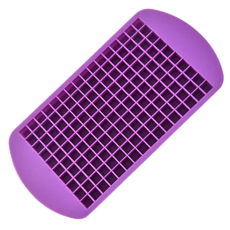 Bac à glaçons en silicone flexible, 160 grilles, mini plateau carré pour machine à glaçons 8