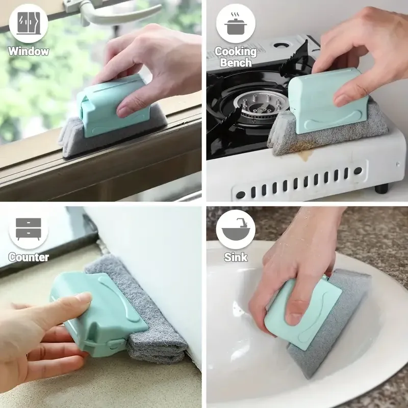Brosse de nettoyage pour fentes de fenêtre, mise en situation