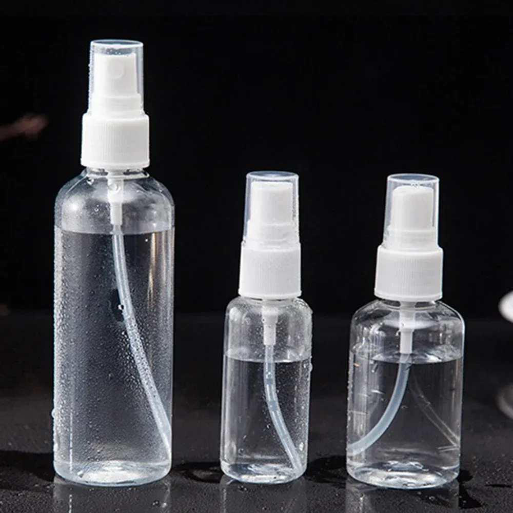 Bouteille de pulvérisation portable en plastique transparent, lot de 3 (30 ml, 50 ml, 100 ml), pour plantes 3