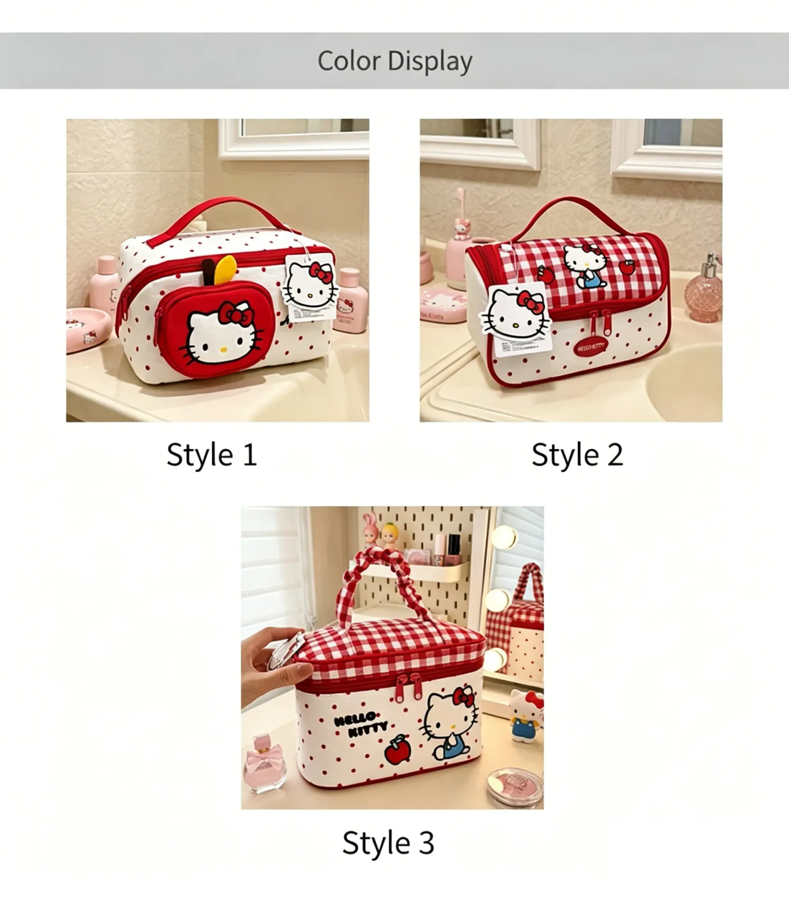 Sac à cosmétiques Hello Kitty, vue d'ensemble