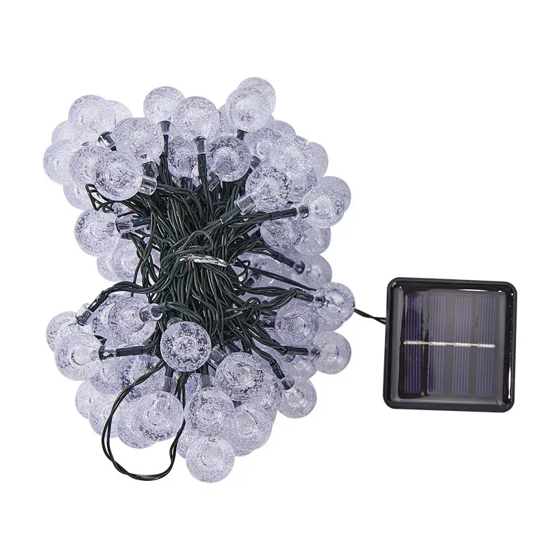 Boule lumineuse solaire à bulles avec guirlande à gouttes d'eau, éclairage d'extérieur étanche 3